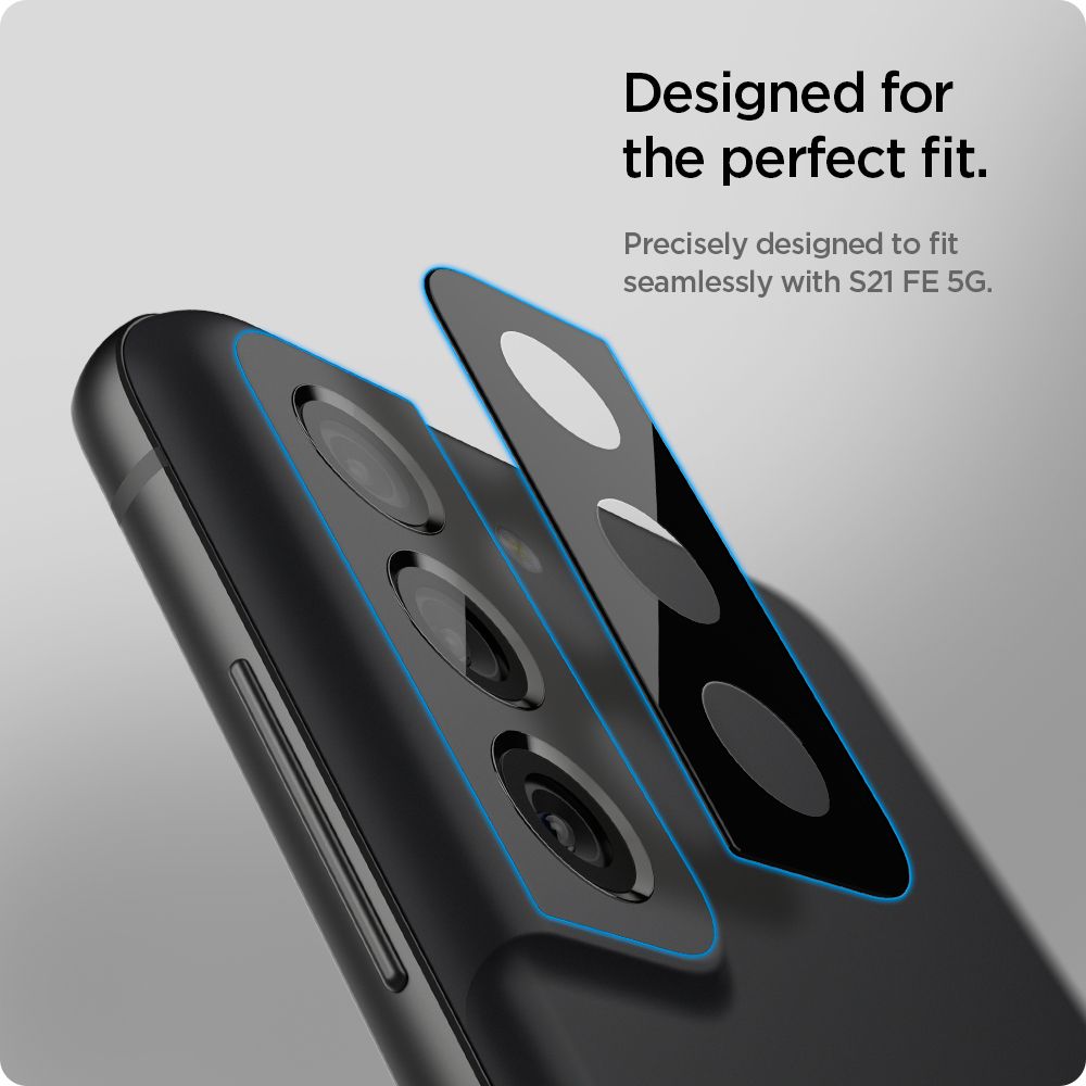SPIGEN OPTIK.TR ZAŠČITA ZA KAMERO 2 KOS SET ZA SAMSUNG GALAXY S21 FE ČRN