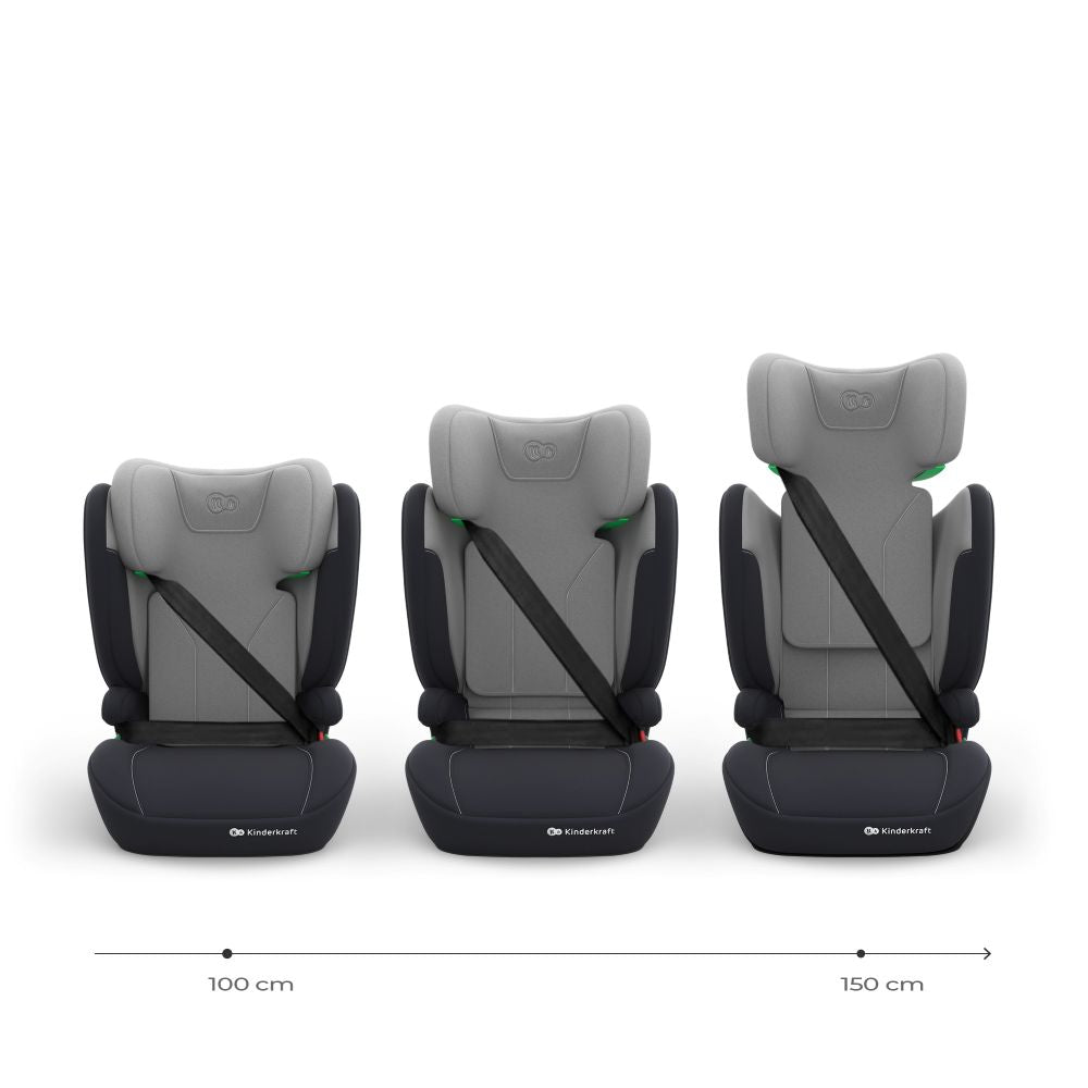 Kinderkraft autosjedalica I-Spark 2 Plus i-Size 15-36 kg (100-150 cm) bez Isofix-a, Grey