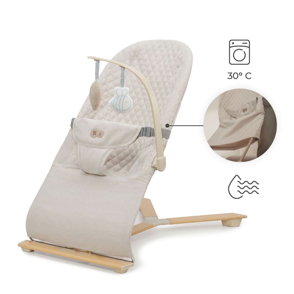 Kinderkraft Ležaljka MIMI, bež wooden