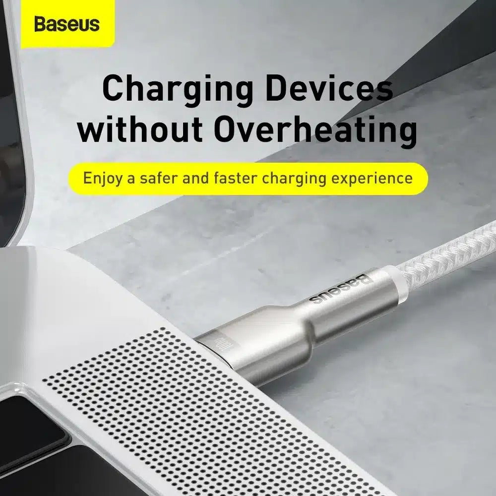 BASEUS kabel Type-C v Type-C PD100W Kovinski kabel CATJK-D02 2m bel