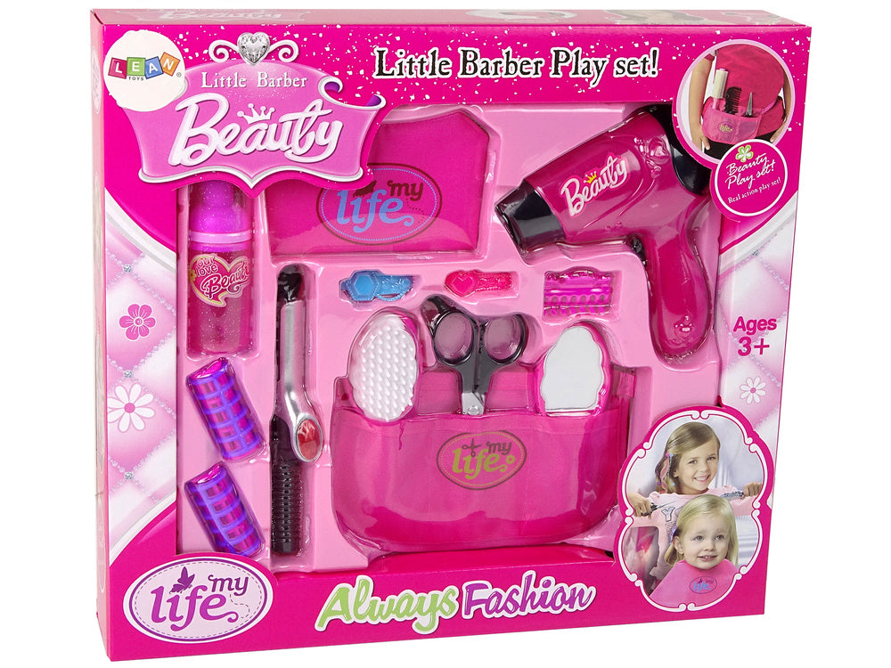 Beauty Hairdressing Set Hair dryer Curling iron Pink