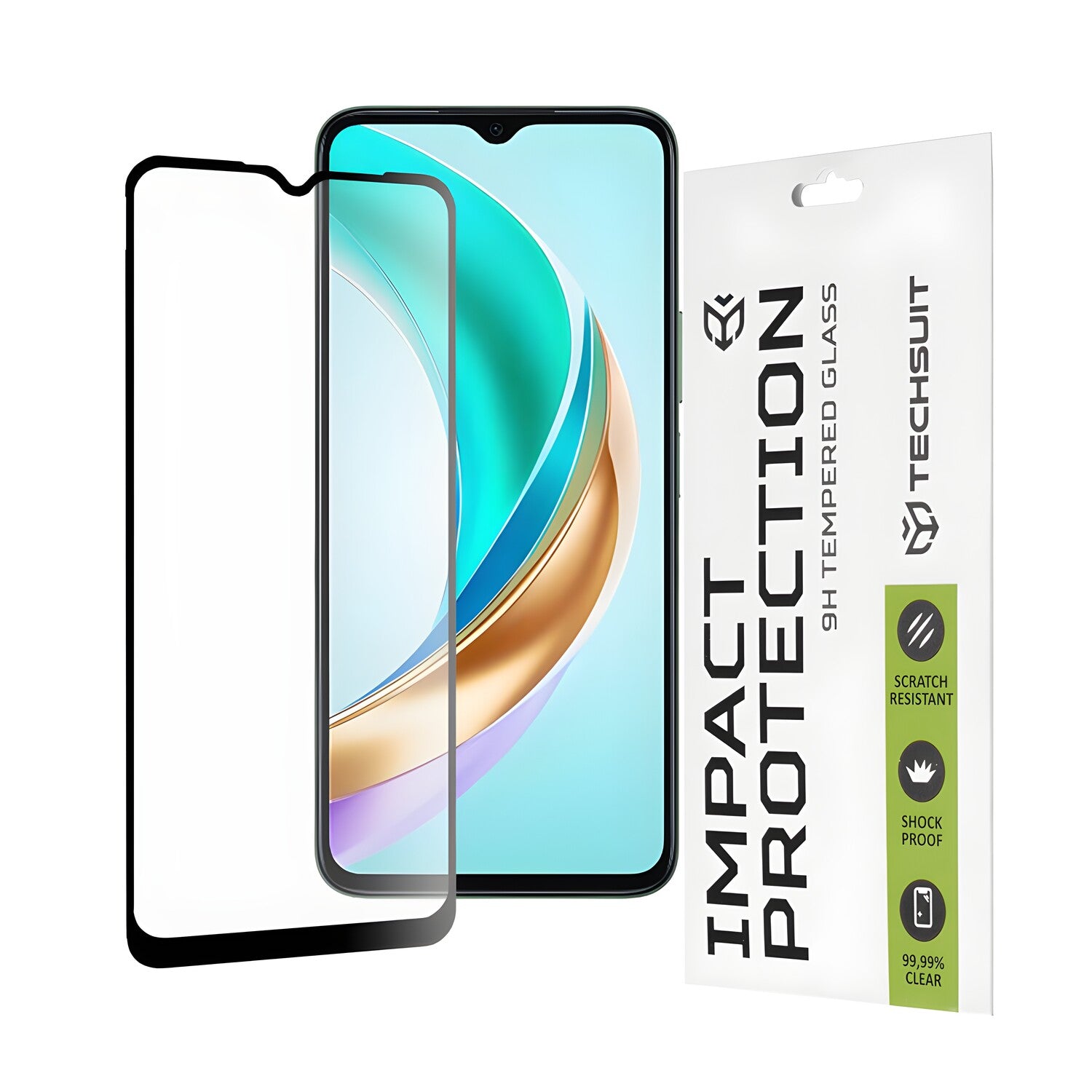 Techsuit zaštitno celoplošno staklo 111D za Honor X6b - Crna KP33084