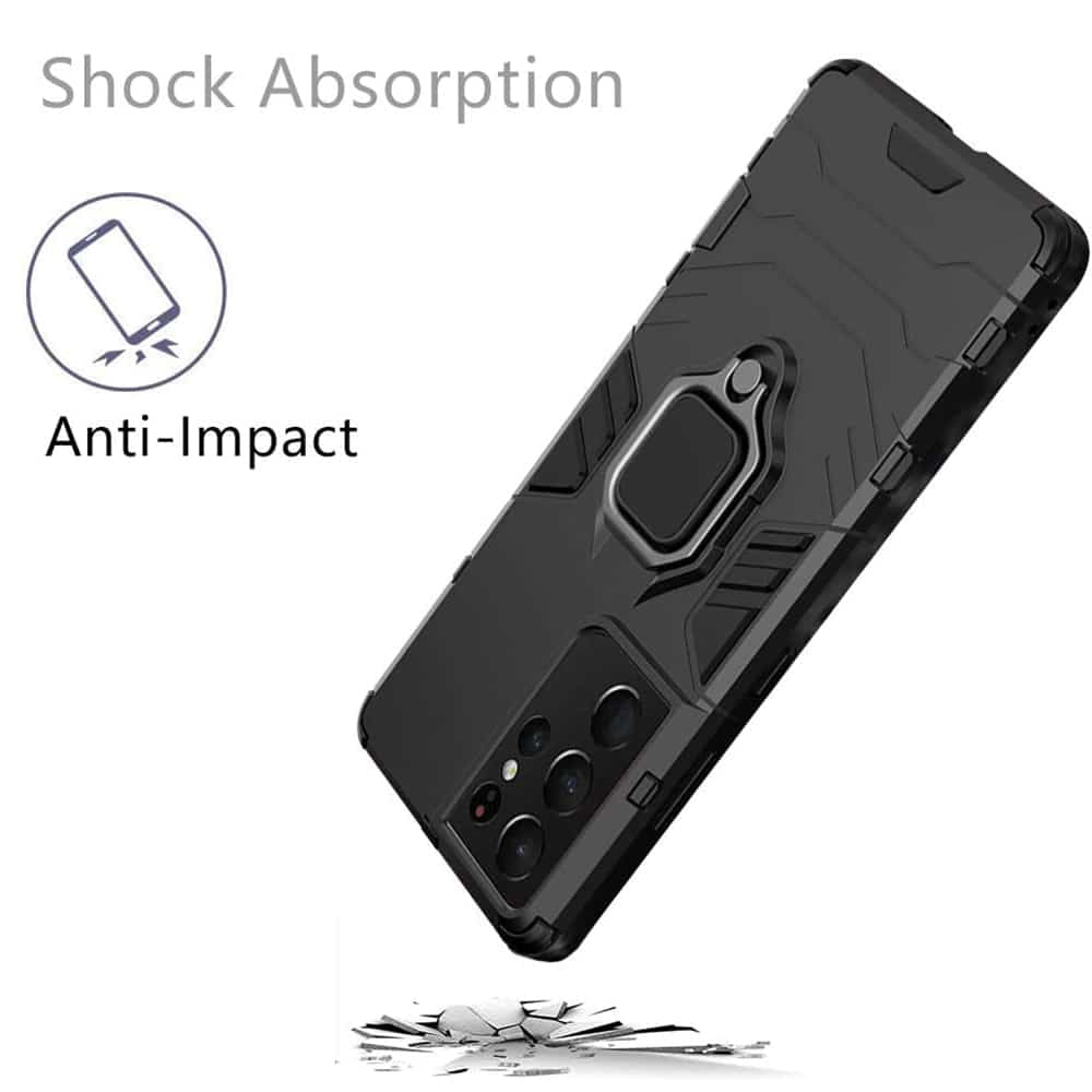 Techsuit - Silikonski ščit - Samsung Galaxy S21 Ultra - črna