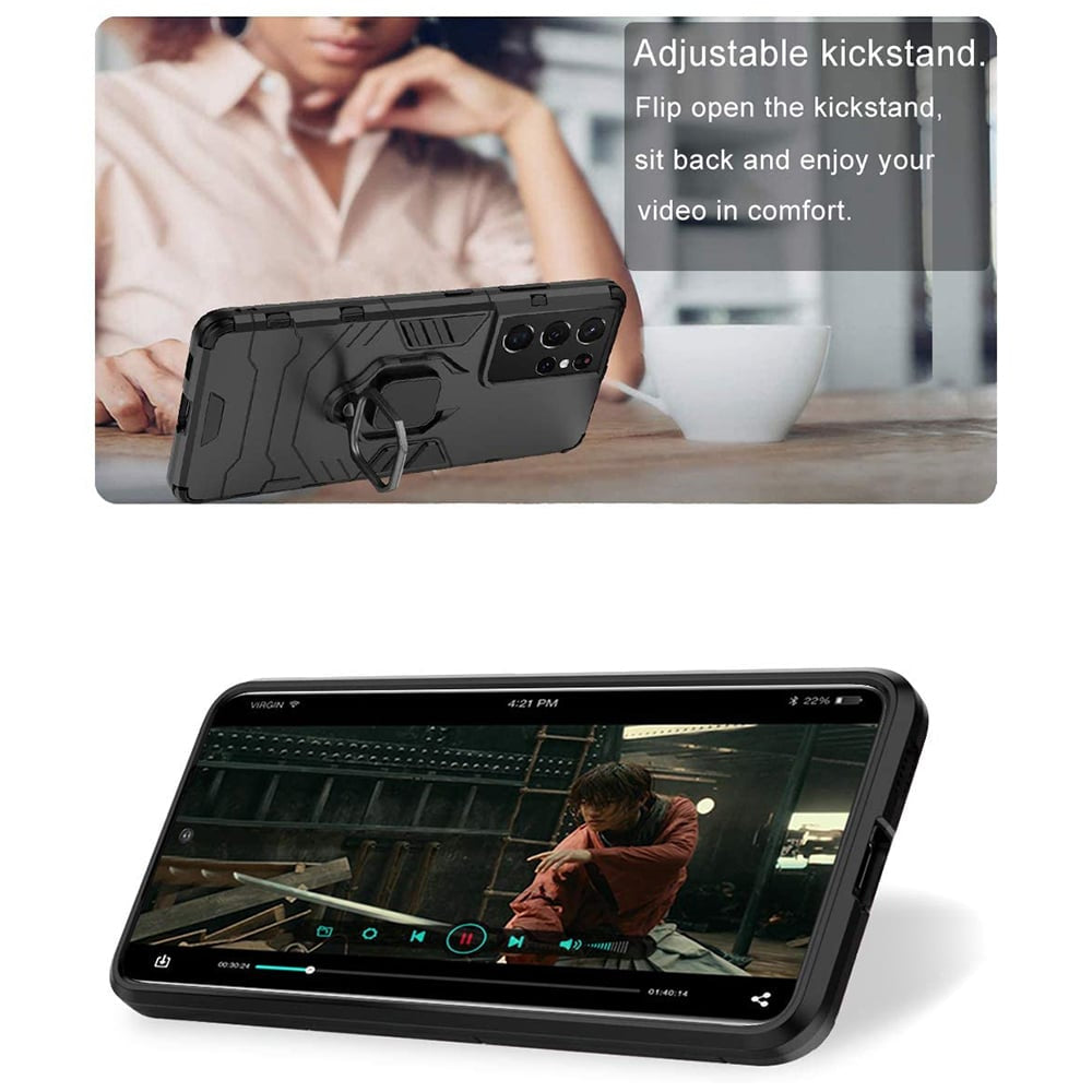 Techsuit - Silikonski ščit - Samsung Galaxy S21 Ultra - črna