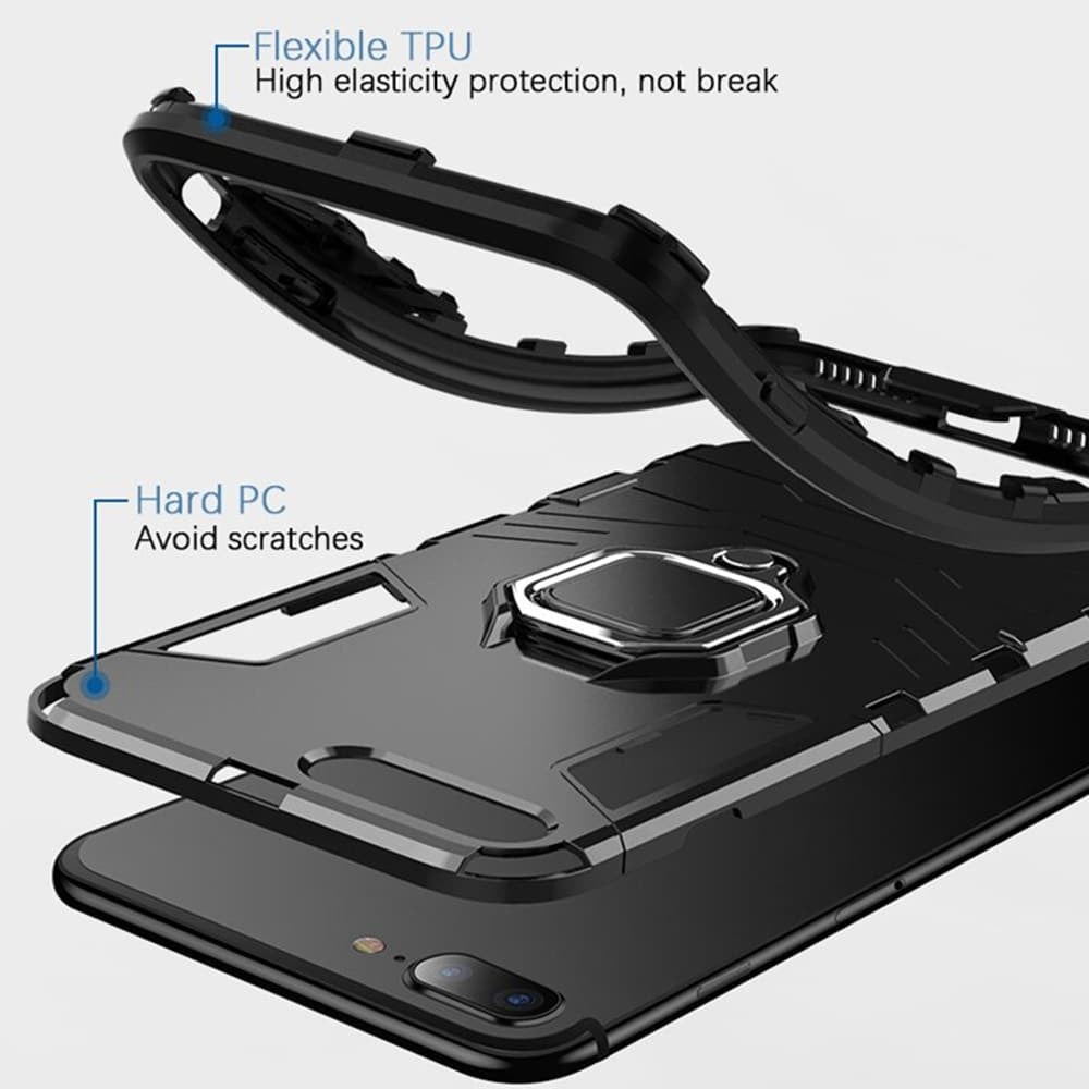 Techsuit - Silicone Shield zaščitna maska za iPhone 7 Plus / 8 Plus - črna