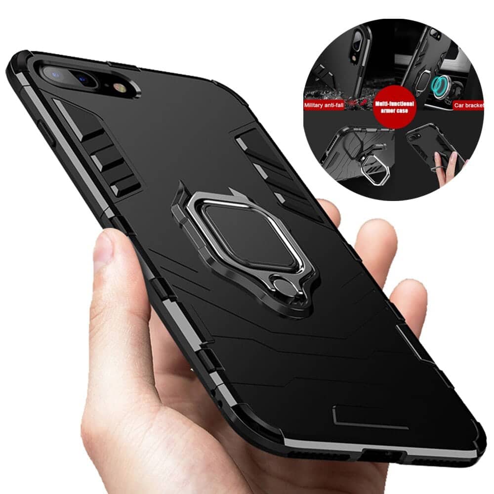 Techsuit - Silicone Shield zaščitna maska za iPhone 7 Plus / 8 Plus - črna