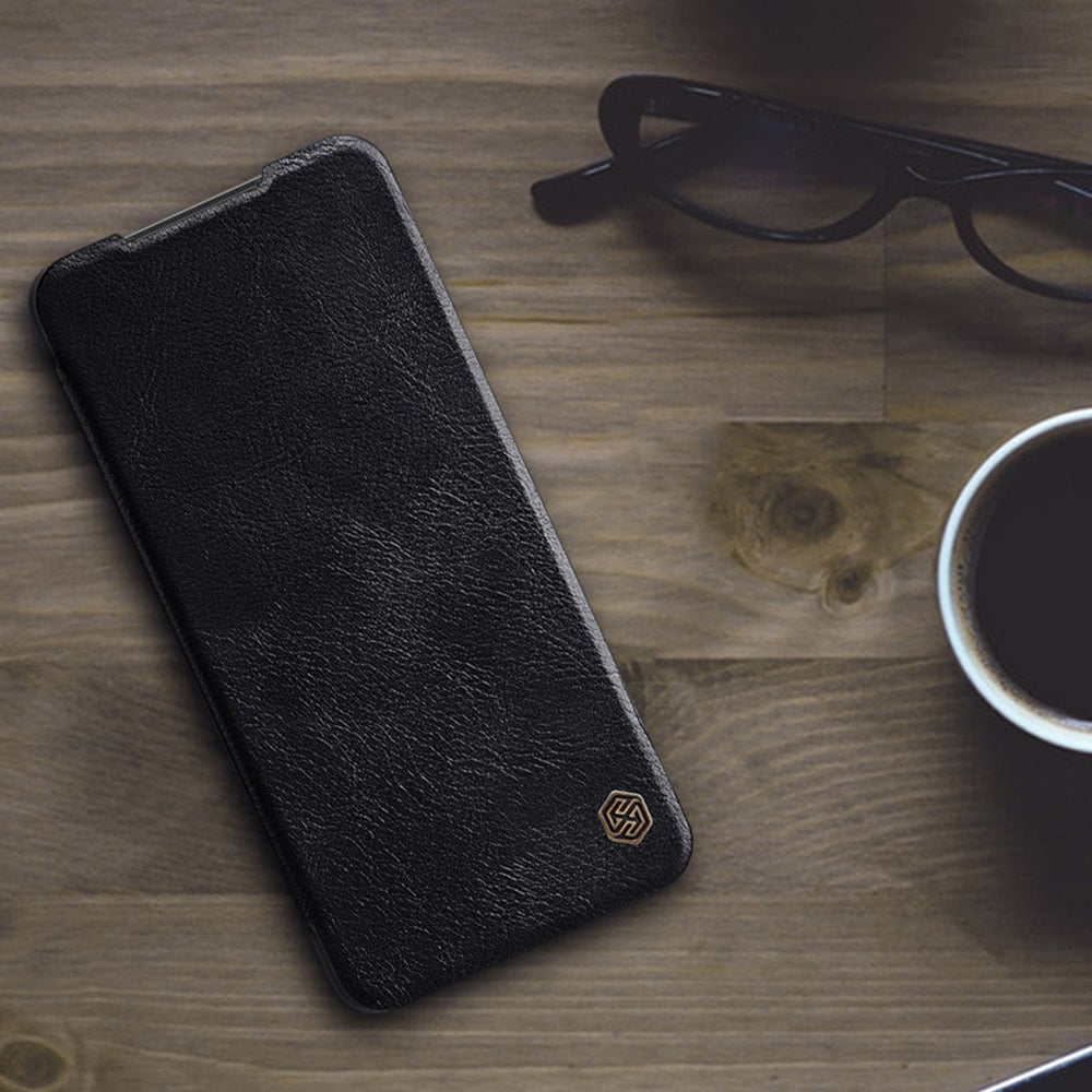 Nillkin - Usnjena torbica Qin - Xiaomi Poco X3 / Poco X3 NFC / Poco X3 Pro - črna