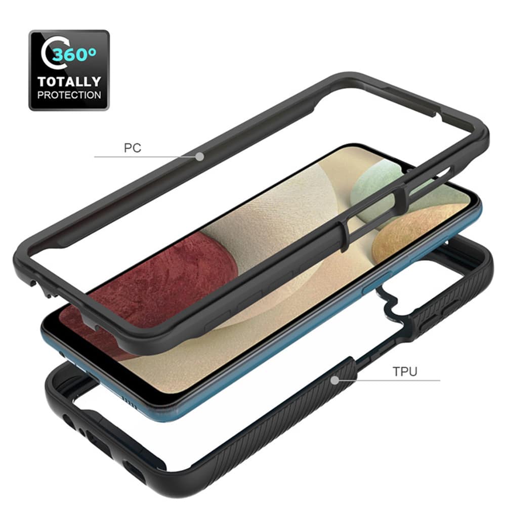 Techsuit – Defense360 Pro + zaščita zaslona – Samsung Galaxy A12 – črna