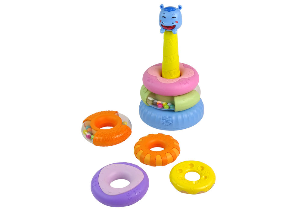 Senzorne edukativne piramide s šarenim obručima - zvečka