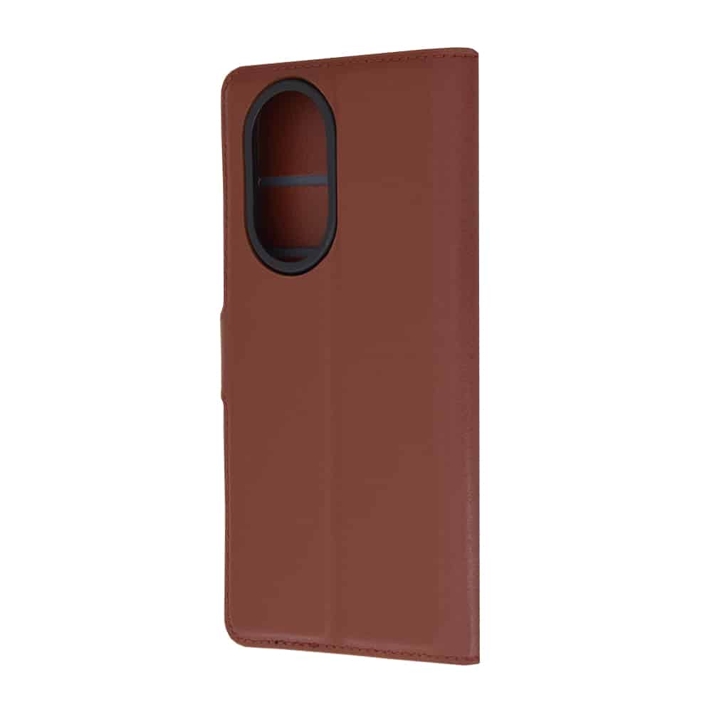 Techsuit Leather Folio preklopna torbica za Honor 200 - rjava