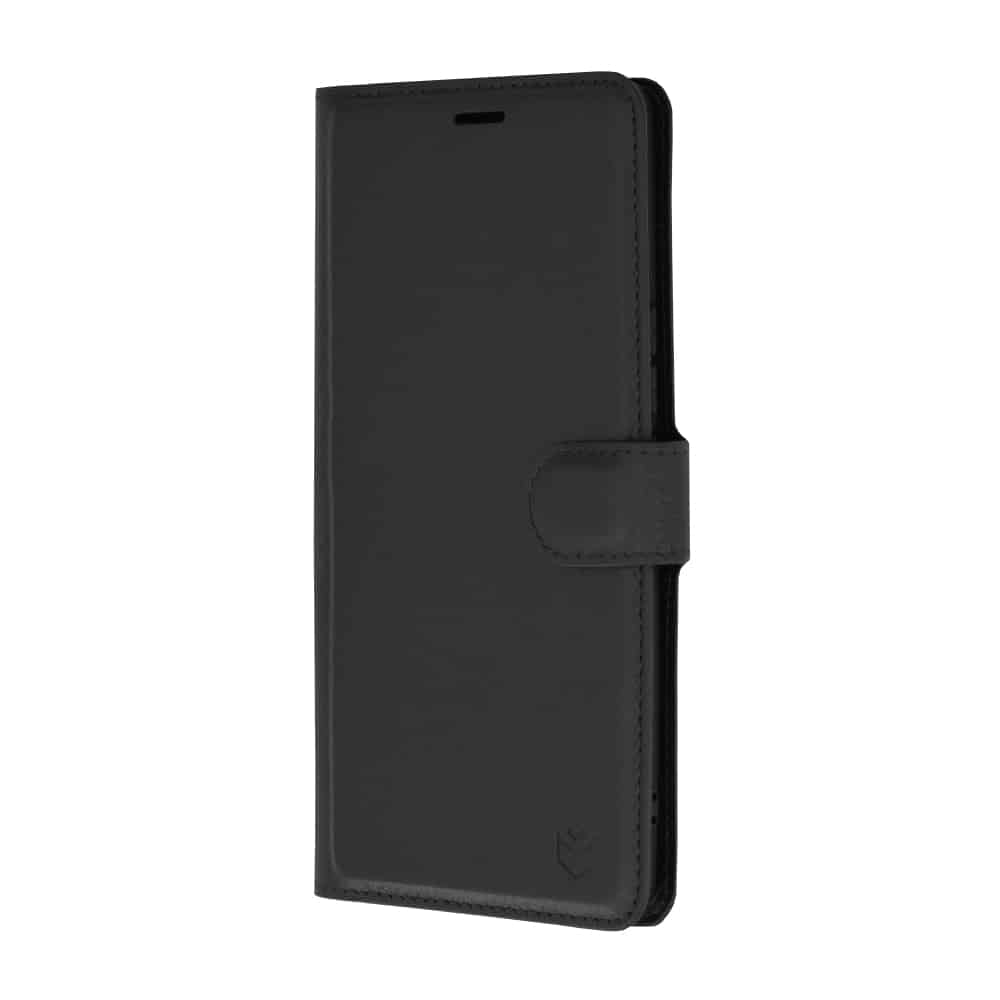 Techsuit Leather Folio preklopna maska za Honor 200 Pro – črna