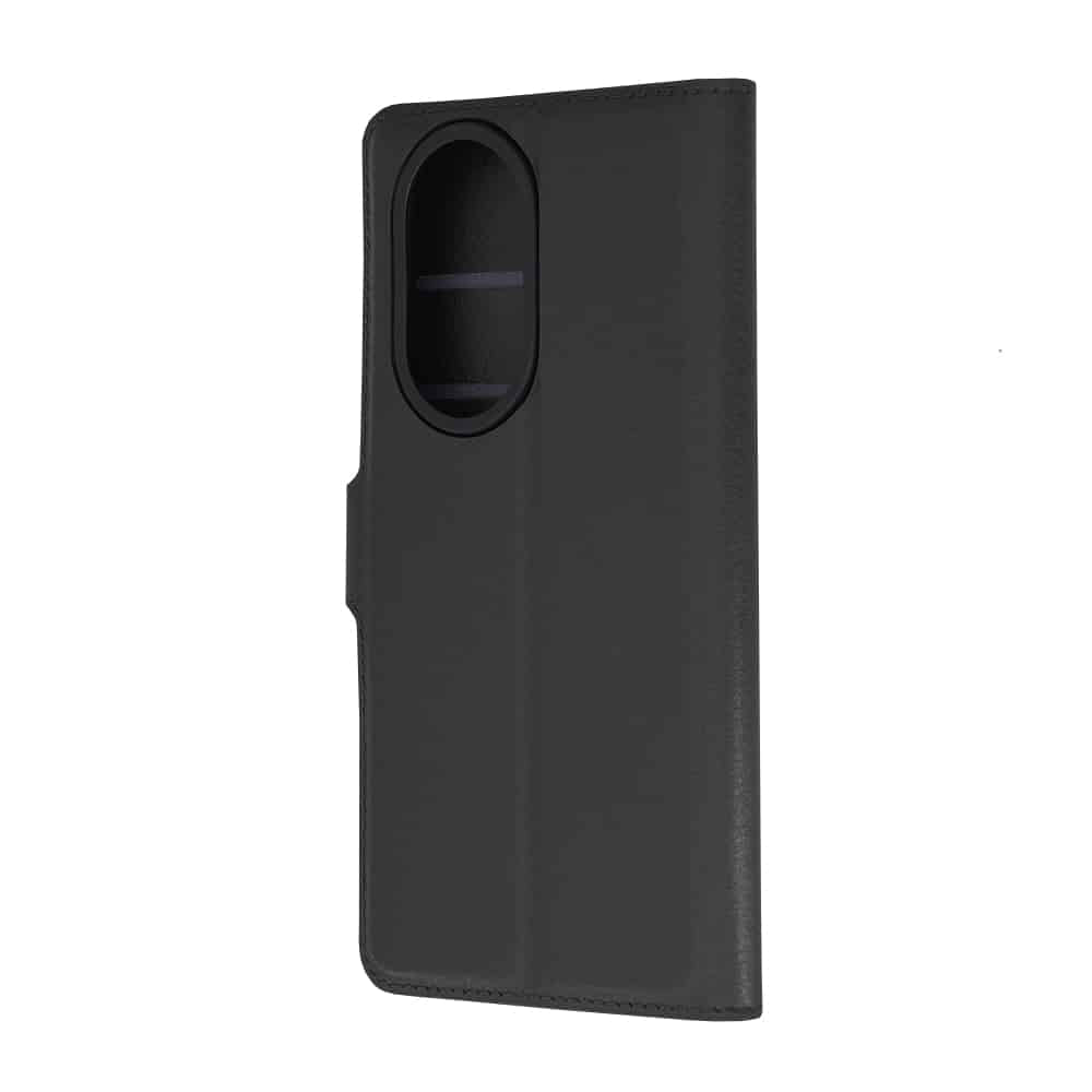 Techsuit Leather Folio preklopna maska za Honor 200 Pro – črna