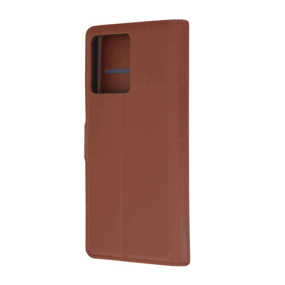 Techsuit Leather Folio preklopna torbica za Motorola Edge 50 Ultra – rjava