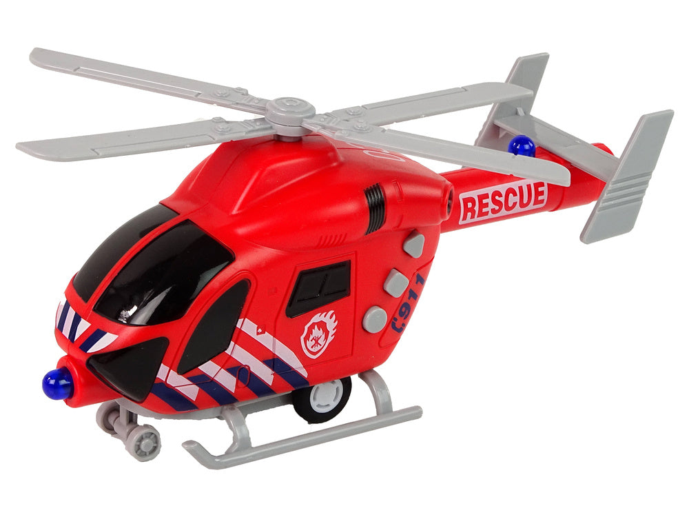 Vatrogasni helikopter za igru sa zvučnim i svjetlosnim efektima - crveni
