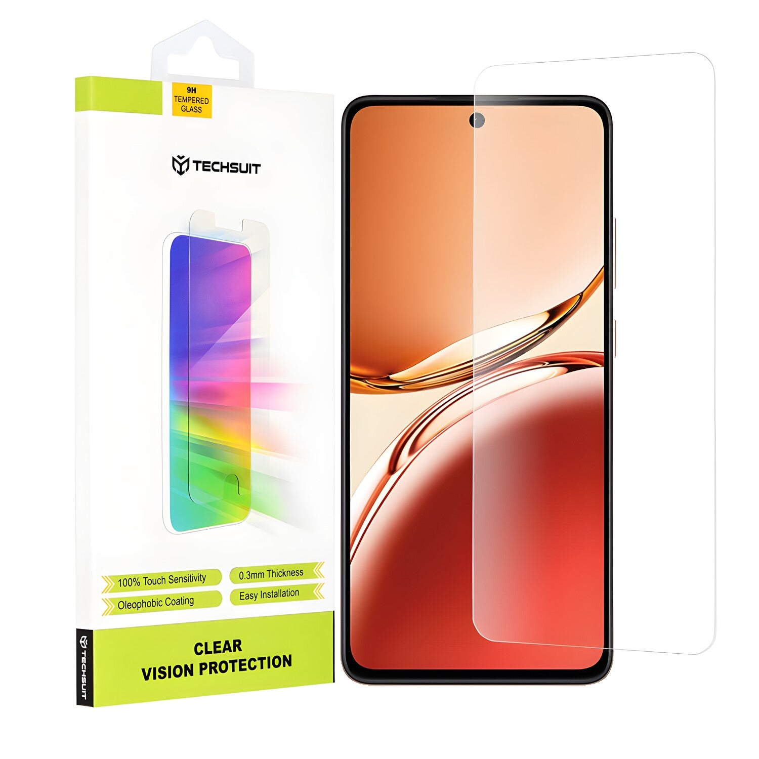 Techsuit zaštitno staklo 9H za Oppo Reno12 F/Reno12 FS - Prozirna KP33103