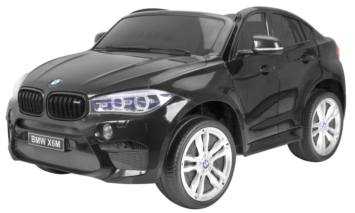Licencirani auto na akumulator BMW X6M XXL - dvosjed - crni/lakirani