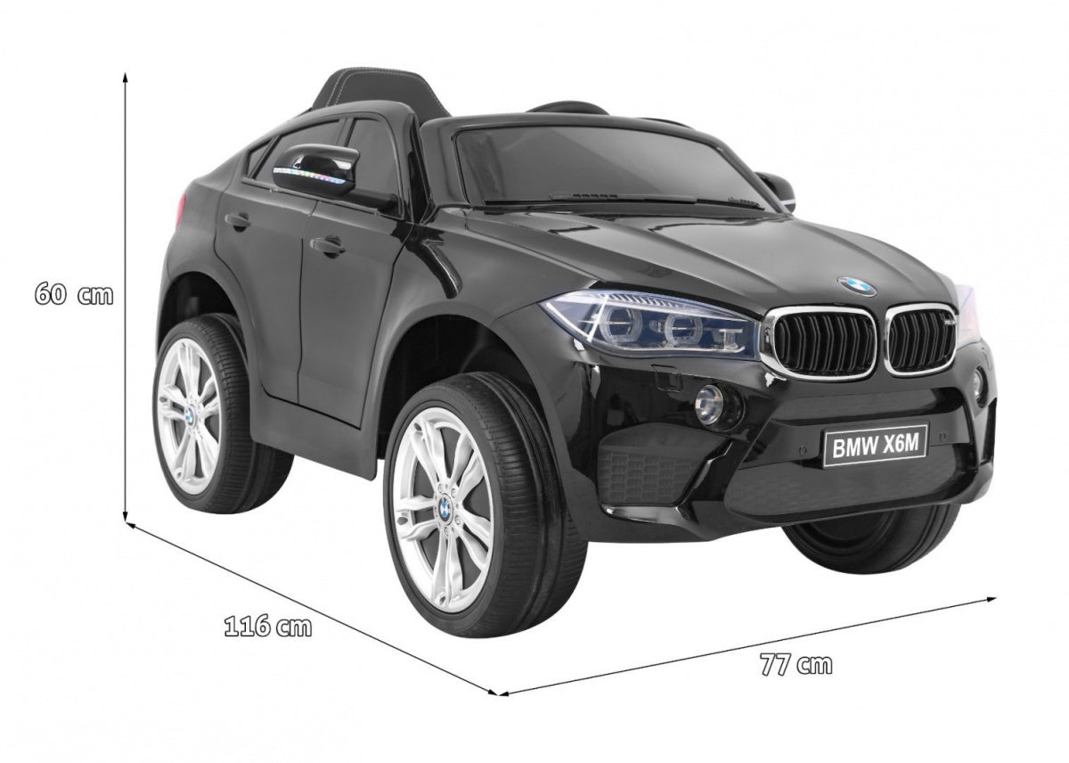 Licencirani auto na akumulator BMW X6M - crni/lakirani