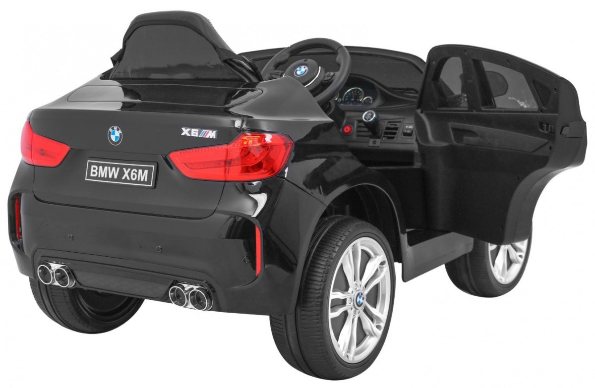 Licencirani auto na akumulator BMW X6M - crni/lakirani