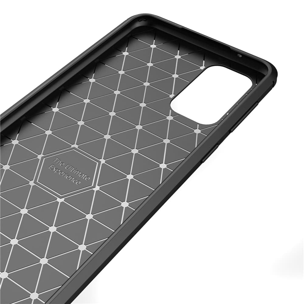 Techsuit - Carbon Silicone ovitek za Samsung Galaxy A52 4G / A52 5G / A52s 5G - črn
