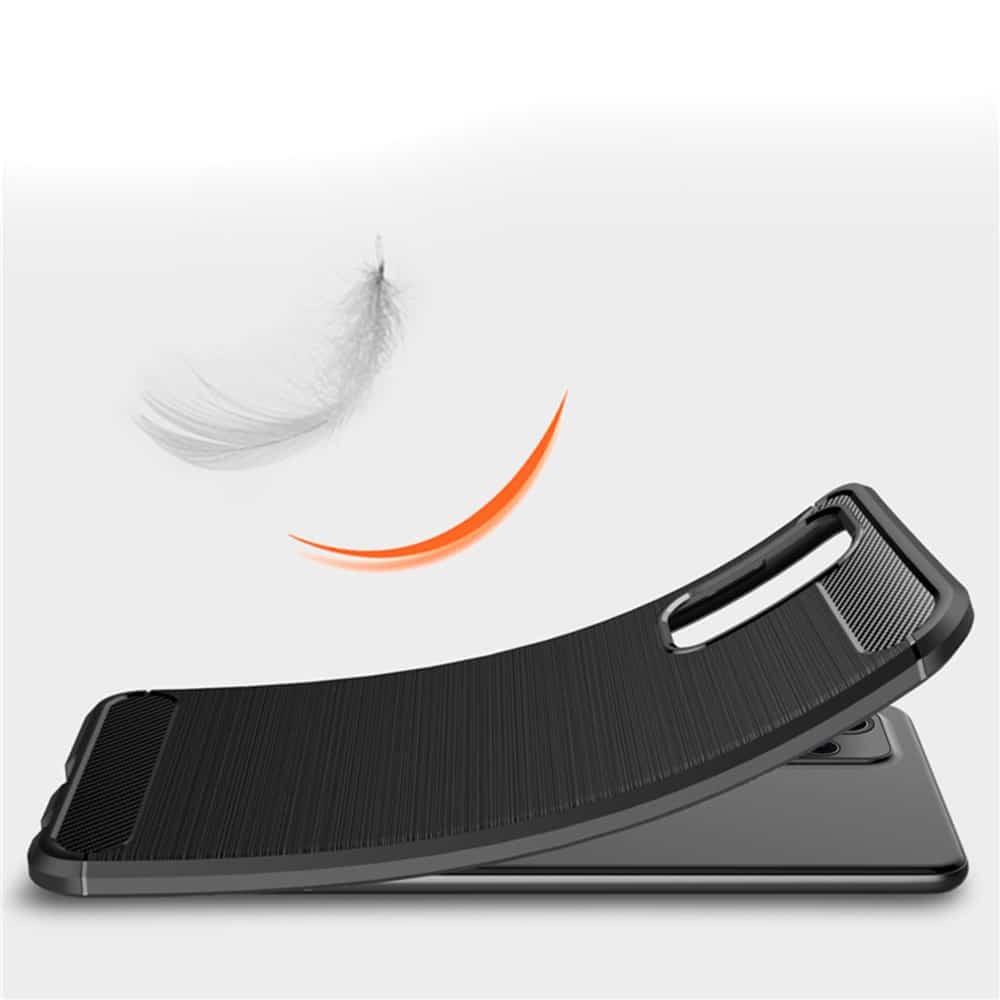 Techsuit - Carbon Silicone ovitek za Samsung Galaxy A52 4G / A52 5G / A52s 5G - črn
