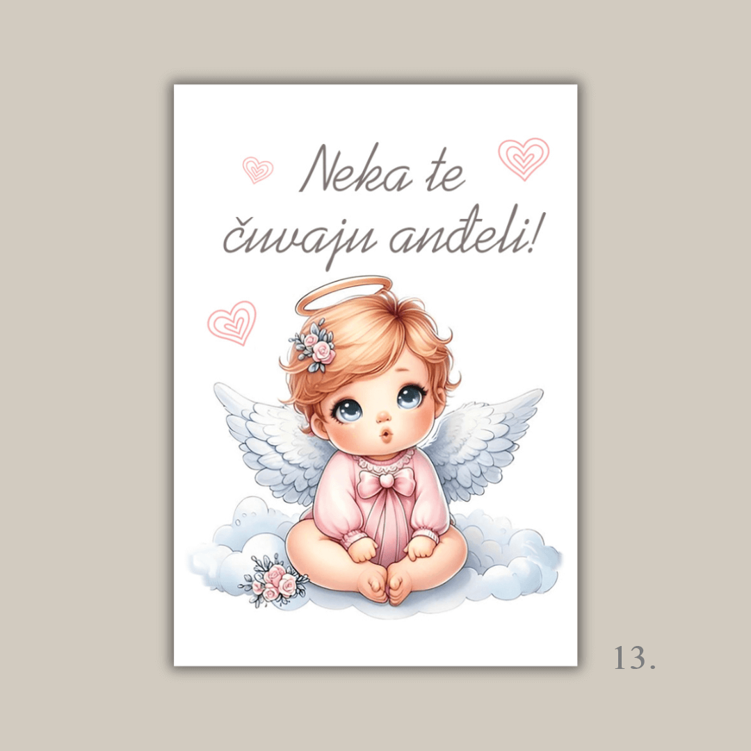 Magneti "Naj te čuvajo angeli" – nežen spomin za krst, rojstvo in posebne trenutke