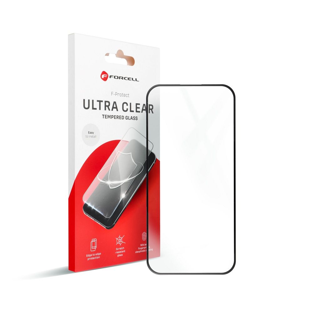 Kaljeno staklo za iPhone 17 AIR Forcell Ultra Clear Glass crno