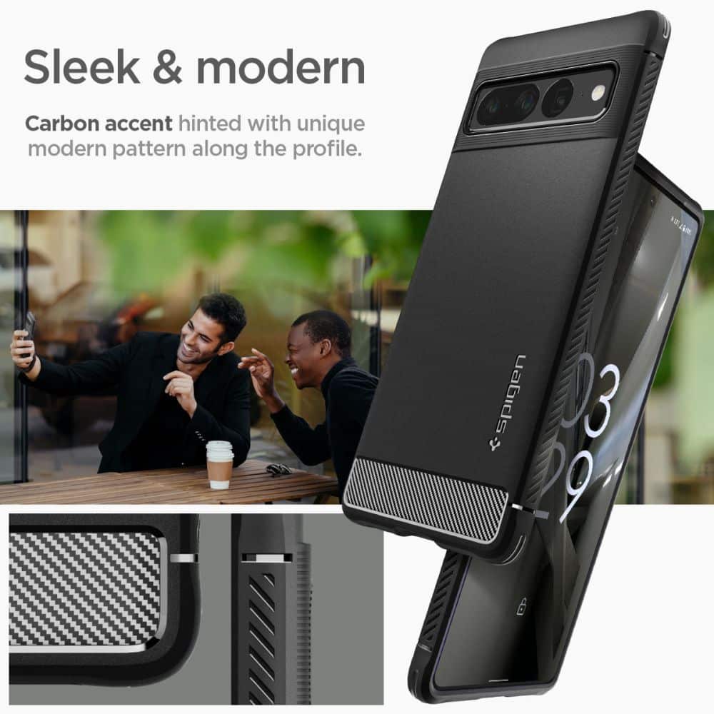 SPIGEN RUGGED ARMOR MASKA ZA GOOGLE PIXEL 7 PRO MAT ČRNA
