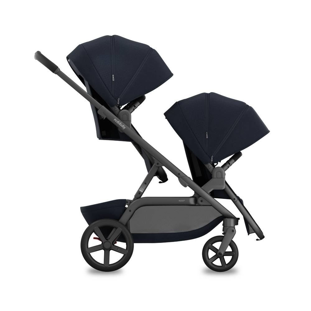 REDSBABY NUVO 2 Twin dječja kolica za blizance 2u1, Midnight Blue