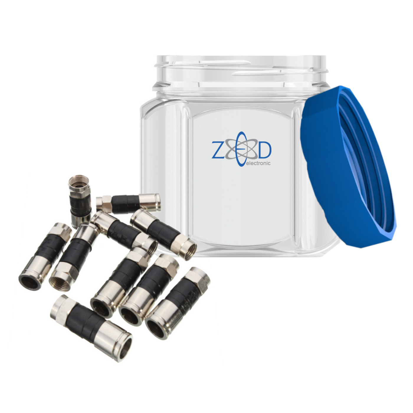 ZED electronic Kompresioni konektor extra kvalitet, RG6,pak. 100 kom. - CO-XD/100