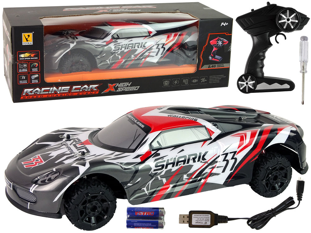 Auto na daljinsko upravljanje Shark 1:8 - sivo/bijeli