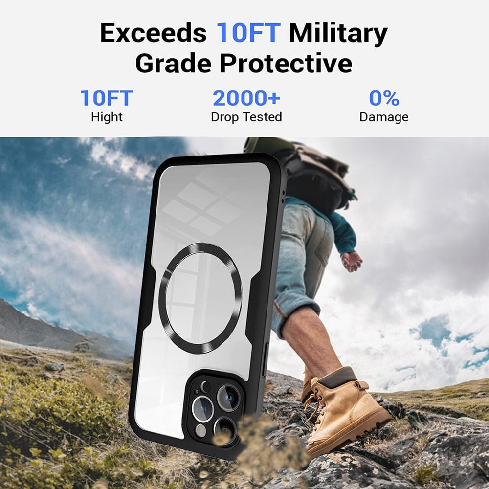 Techsuit – ColorVerse 360 MagSafe serija dvostranska zaščitna maskica za iPhone 12 Pro – črna