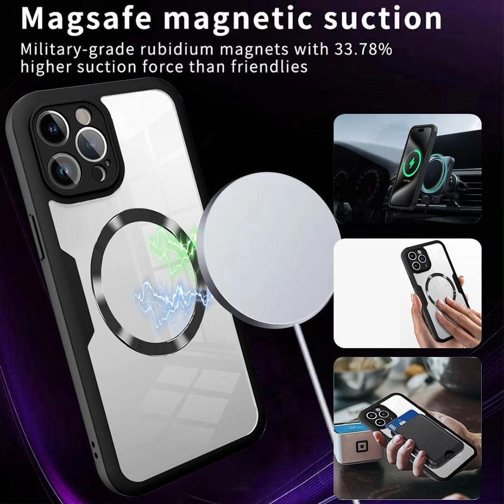 Techsuit – ColorVerse 360 MagSafe serija dvostranska zaščitna maskica za iPhone 12 Pro – črna