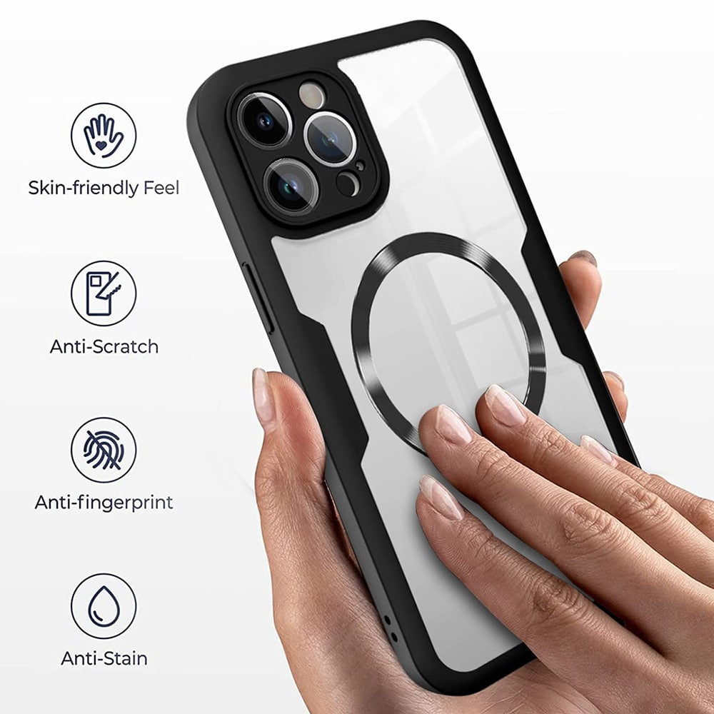 Techsuit - ColorVerse 360 MagSafe serija dvostranski zaščitni ovitek za iPhone 12 - črna