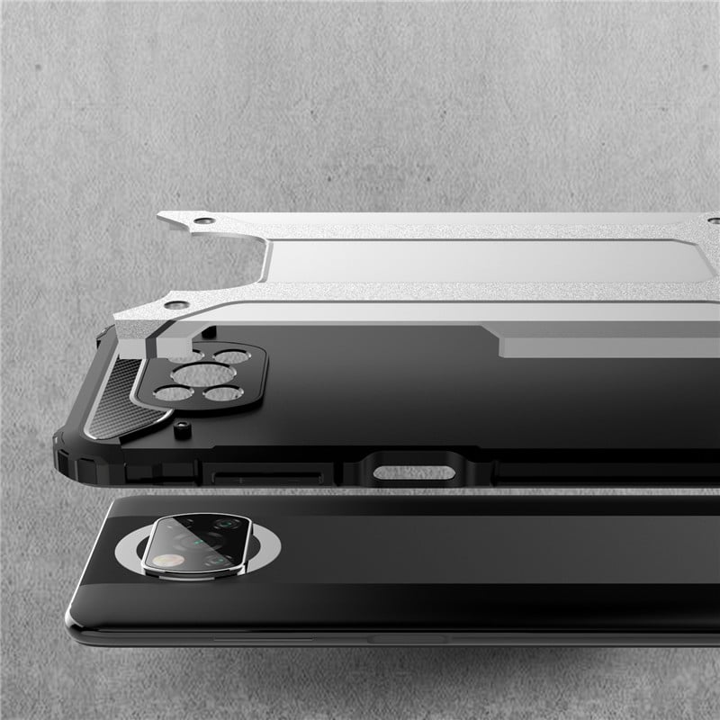 Techsuit - Hibridni ovitek - Xiaomi Poco X3 / Poco X3 NFC / Poco X3 Pro - Črn