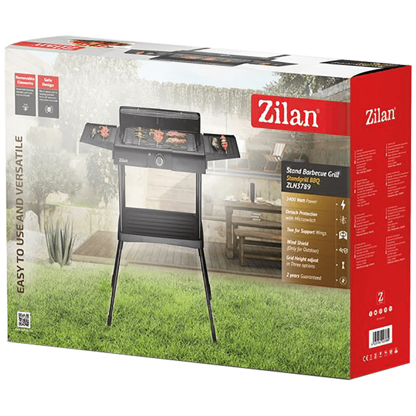 Zilan Električni roštilj, samostojeći, 3400W - ZLN3789