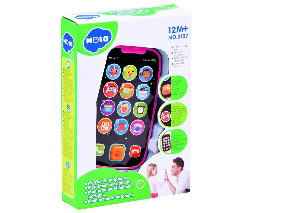 Interaktivni baby smartphone roza