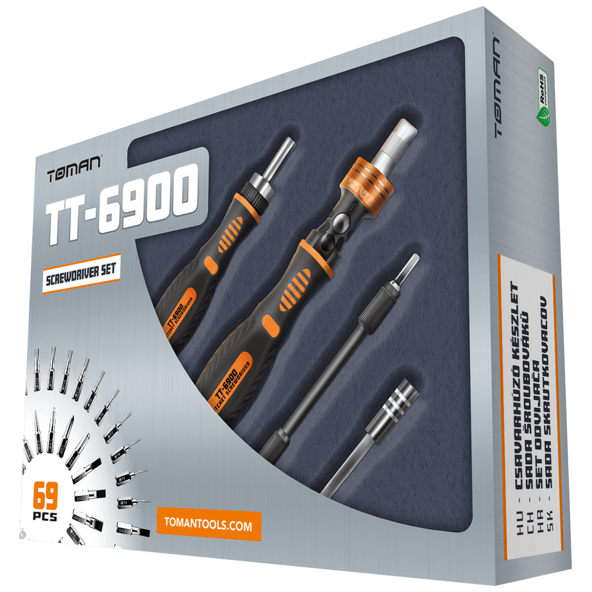 Toman Set alata, profesionalni komplet, 69 kom - TT-6900
