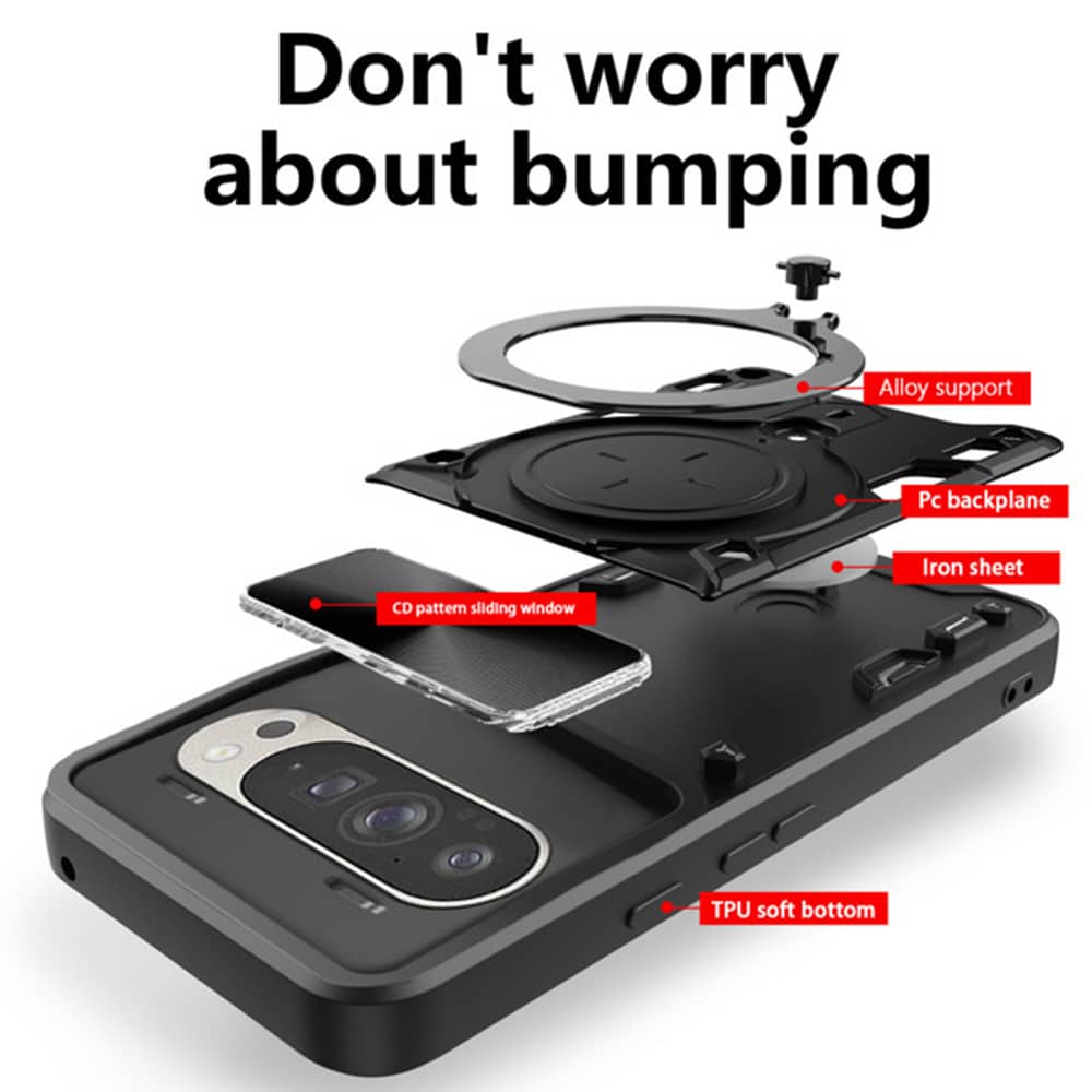 Techsuit - CamGuard Pro zaščitna maska za Google Pixel 9 / 9 Pro - črna