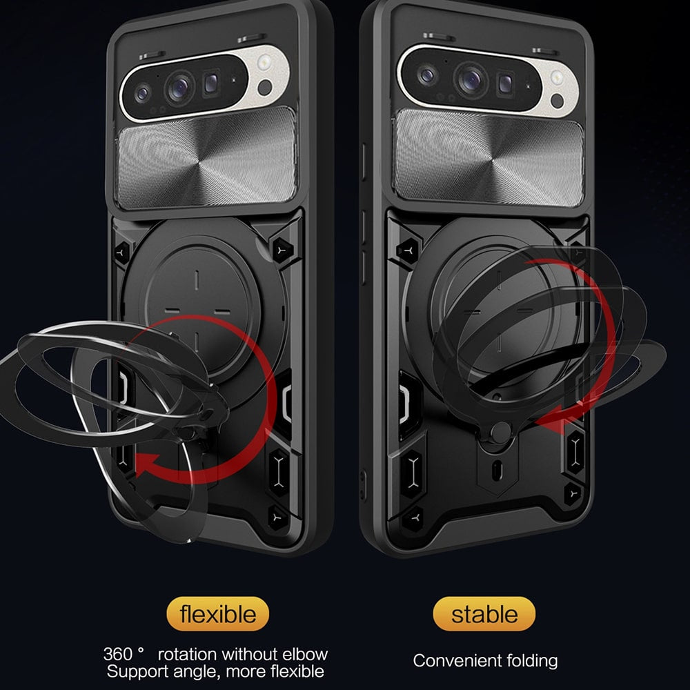 Techsuit - CamGuard Pro zaščitna maska za Google Pixel 9 / 9 Pro - črna
