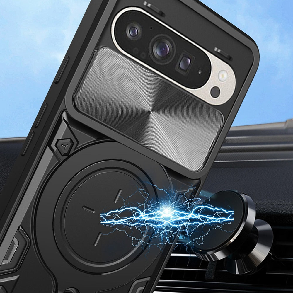 Techsuit - CamGuard Pro zaščitna maska za Google Pixel 9 / 9 Pro - črna