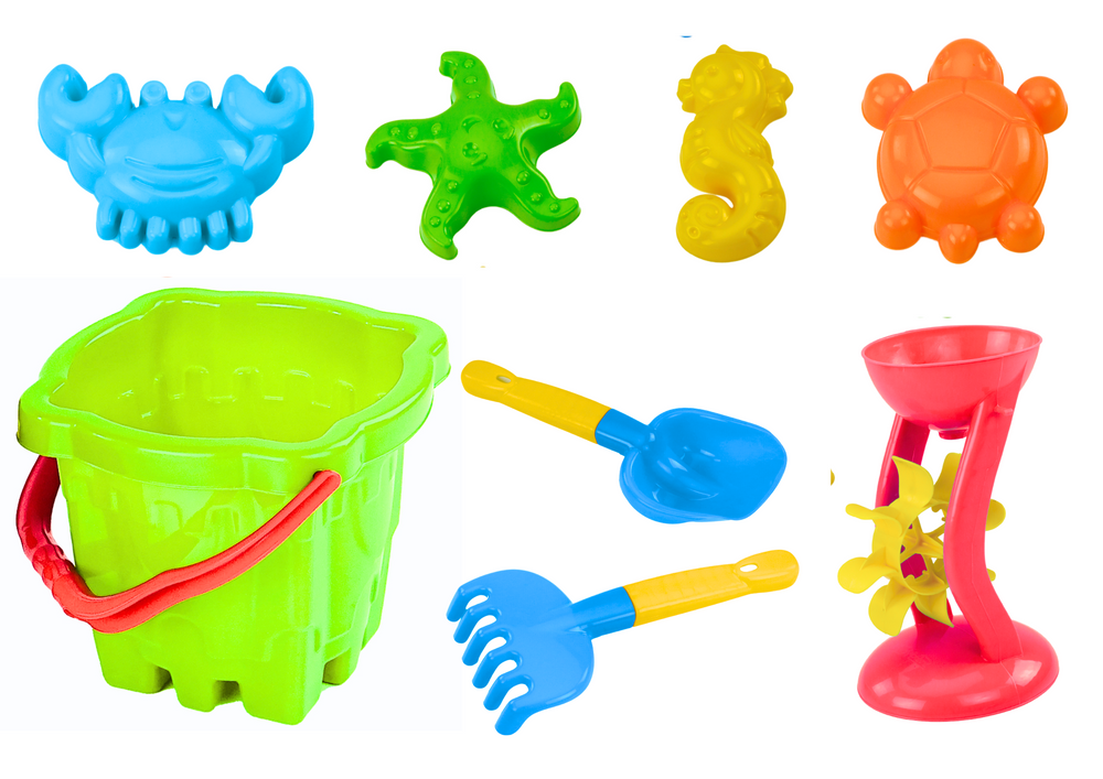 Sand Toy Set Bucket Castle Grinder 9 El
