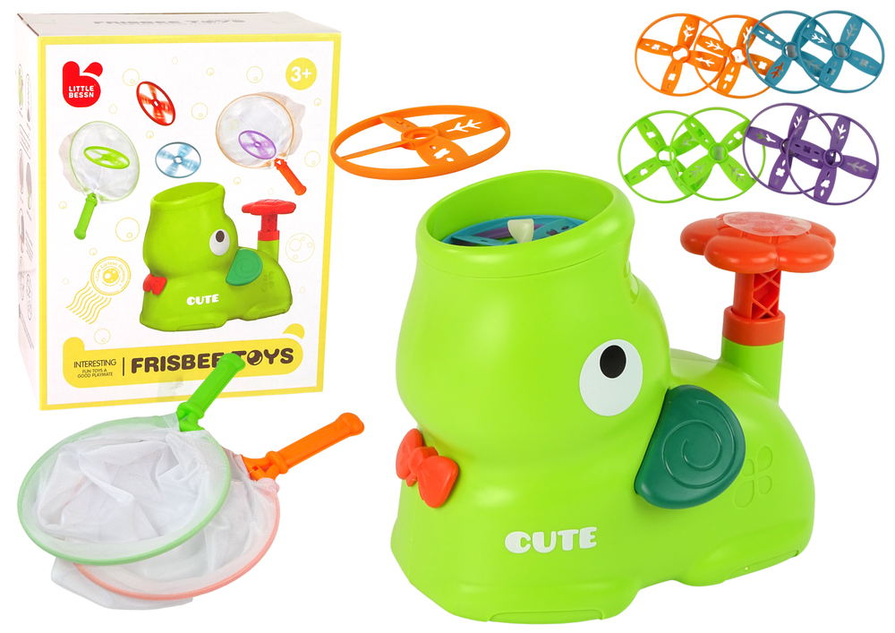 Arkadna igra Catapult elephant - uhvati frizbi sa mrežicom - zeleni