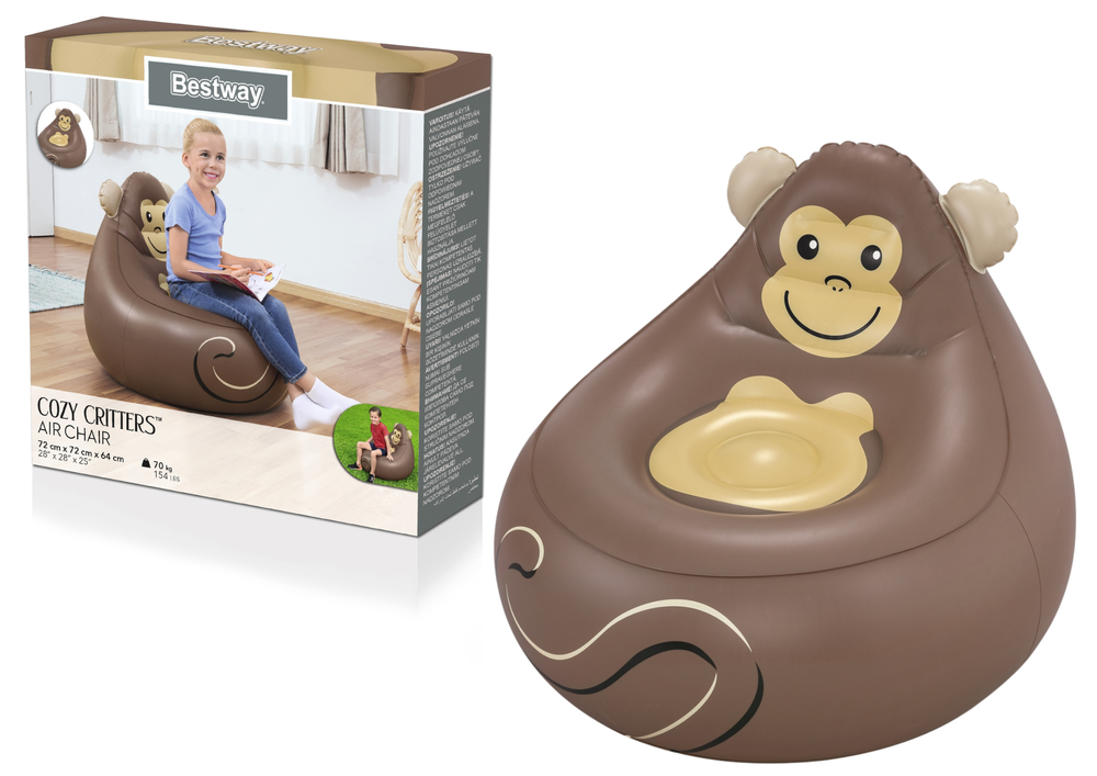 Fotelja na napuhavanje Monkey 72 x 72 x 64 cm Bestway 75116 