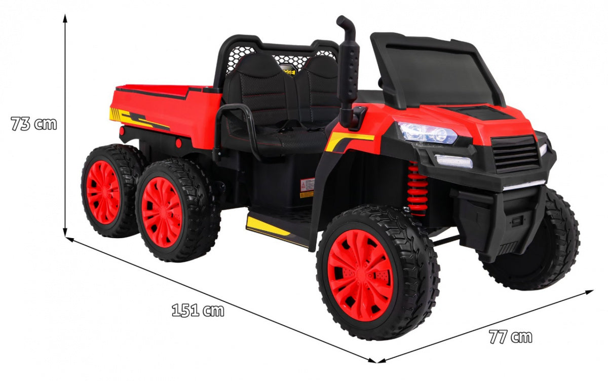 Traktor na akumulator Farmer Truck 4x4 - crveni
