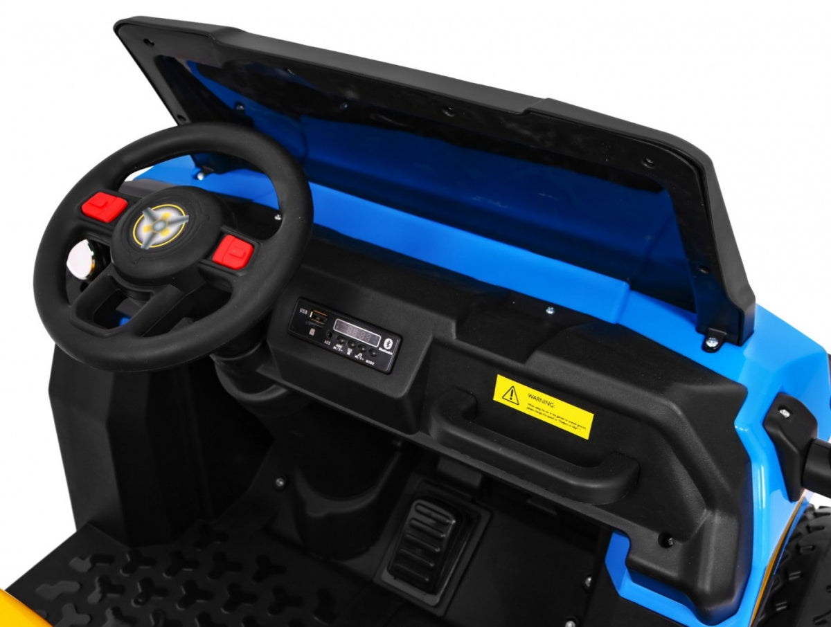 Traktor na akumulator Farmer - dvosjed - plavi