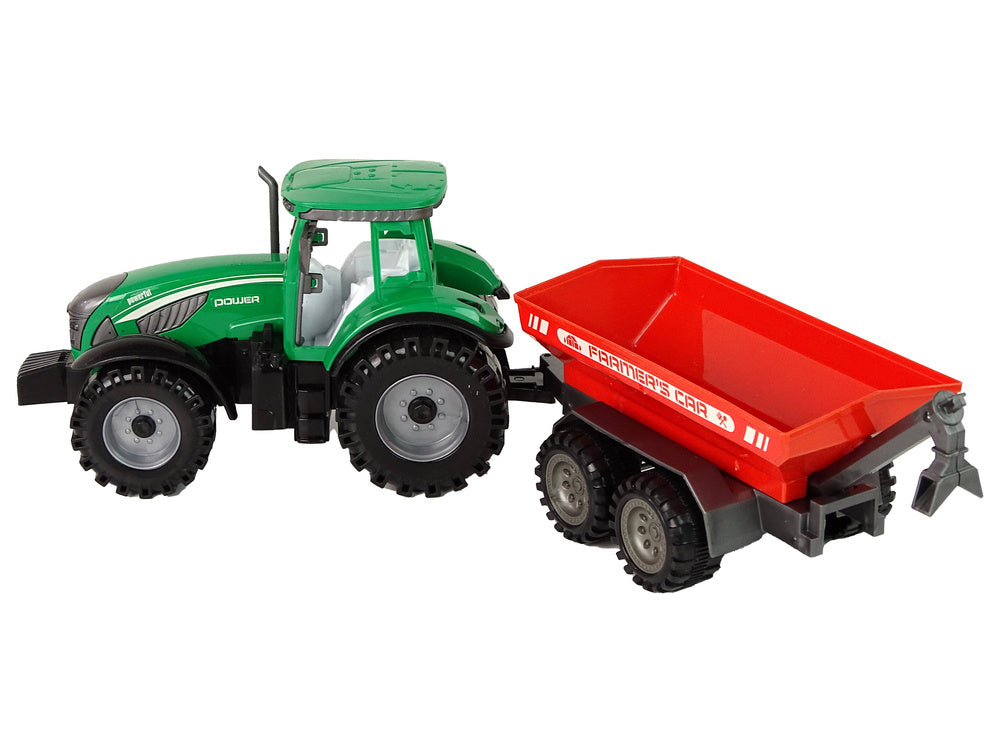 Green Tractor with Red Trailer Fractal Drive