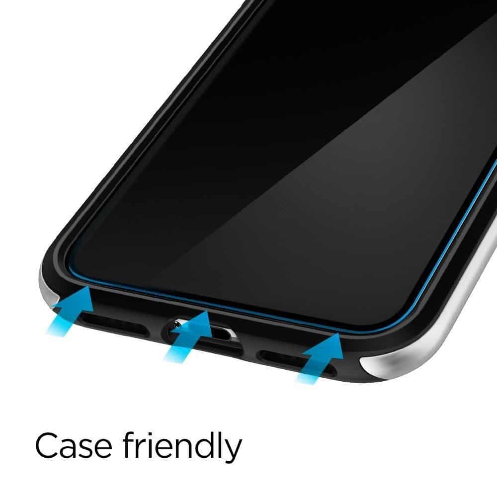 Spigen - Glas.TR Slim (2 kosa) za iPhone X / XS / 11 PRO - črna