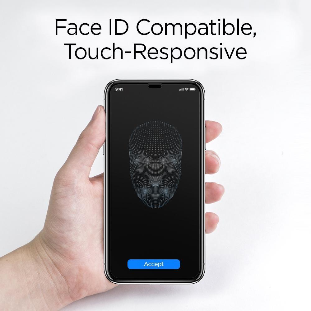 Spigen - Glas.TR Slim (2 kosa) za iPhone X / XS / 11 PRO - črna