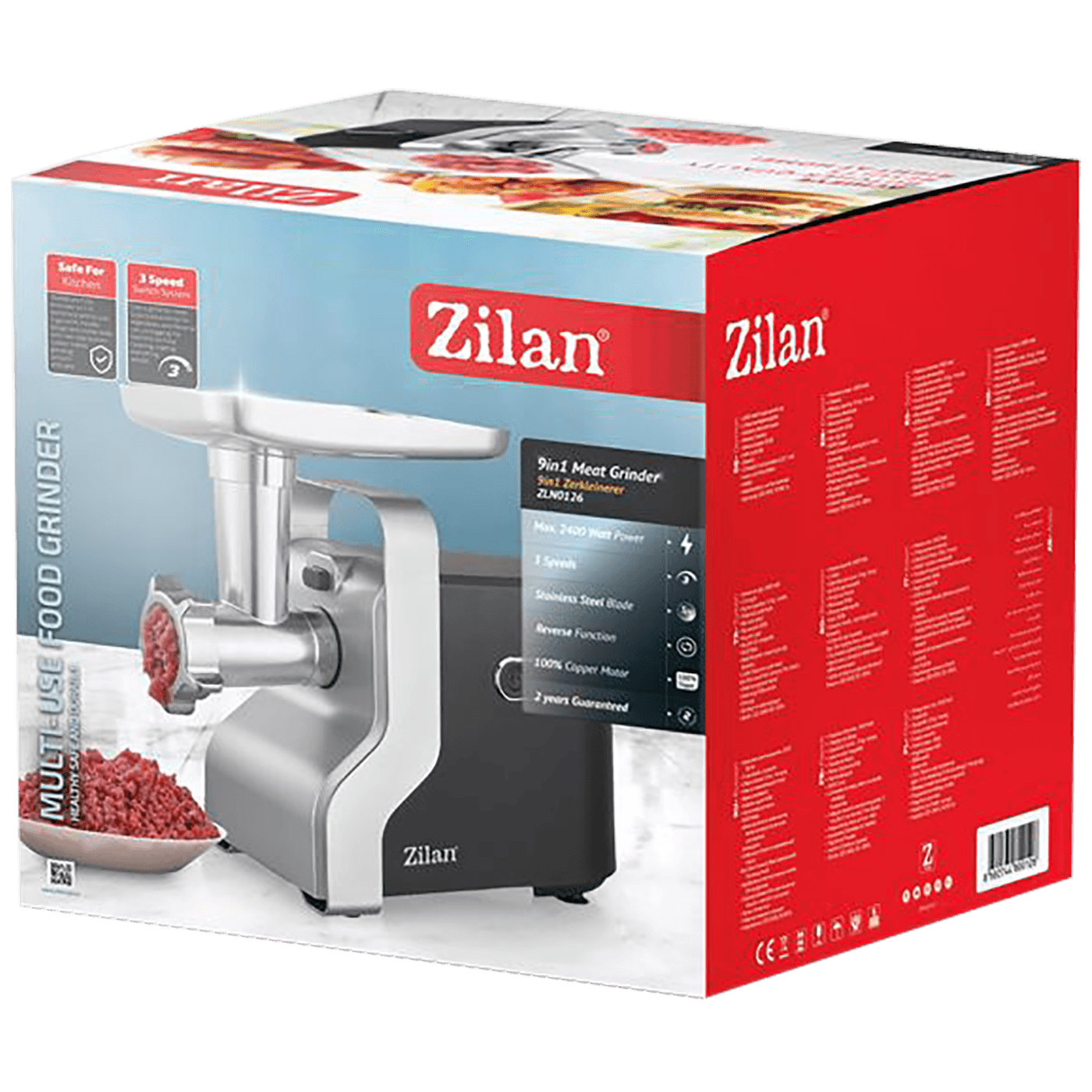 Zilan Mašina za mljevenje mesa, 9in1, 2100 W - ZLN0126