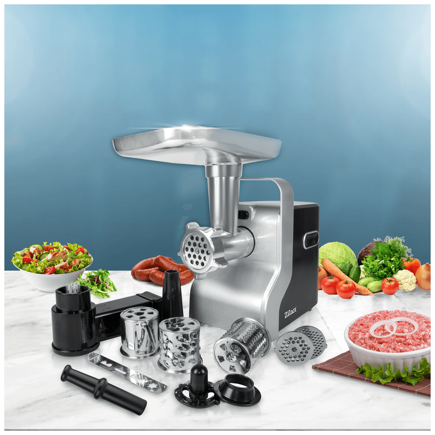 Zilan Mašina za mljevenje mesa, 9in1, 2100 W - ZLN0126